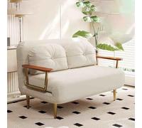 YCVAWEOD Sleep Chair Bed, Comfy Convertible Sleeper Chairs With 6-Position Adjustable Backrest & Pillow, Cozy Small Chair Couch for Small Spaces, Office Beige-120CM LWX