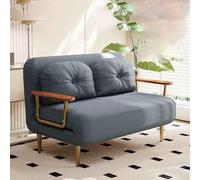 YCVAWEOD Sleep Chair Bed, Comfy Convertible Sleeper Chairs With 6-Position Adjustable Backrest & Pillow, Cozy Small Chair Couch for Small Spaces, Office Dark gray-120CM LWX