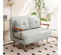 YCVAWEOD Sleep Chair Bed, Comfy Convertible Sleeper Chairs With 6-Position Adjustable Backrest & Pillow, Cozy Small Chair Couch for Small Spaces, Office Light gray-100CM LWX