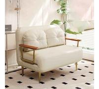 YCVAWEOD Sleep Chair Bed, Comfy Convertible Sleeper Chairs With 6-Position Adjustable Backrest & Pillow, Cozy Small Chair Couch for Small Spaces, Office White-100CM LWX