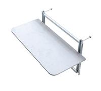 YCVAWEOD Small Outdoor Table, Coffee Tables for Patio, Hanging Table, Balcony Bar, 4 Height Adjustable, Deck Table, for Porch Railing Garden Baluster (Color : White, Size : 80 * 35CM) LWX