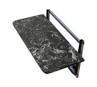 YCVAWEOD Small Outdoor Table, Coffee Tables for Patio, Hanging Table, Balcony Bar, 4 Height Adjustable, Deck Table, for Porch Railing Garden Baluster (Color : Black, Size : 100 * 35CM) LWX