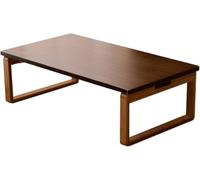YCVAWEOD Solid Wood Folding Coffee Table - Japanese Style Low Table for Small Spaces, Versatile Computer Desk & Tea Table for Balcony and Bay Window LWX