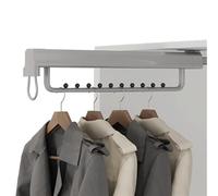 YCVAWEOD Stainless Steel Wardrobe Rail Tube - Extendable Pull Out Closet Rod, Adjustable Wardrobe Rail Clothes Rack, Extendable Trousers Hanger for Clothes Towel Scarf Trousers Tie(50.8CM) LWX