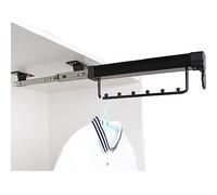 YCVAWEOD Stainless Steel Wardrobe Rail Tube-Extendable Pull Out Closet Rod,Retractable Garment Laundry Drying Rack,Wall Mounted Clothes Hanger Space-Saver,Load-Bearing 25kg,for Clothes,Towel LWX