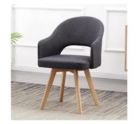 YCVAWEOD Swivel Chair Office Desk Chair No Wheels,Upholstered Dining Room Chairs with Cushioned Pad Seat & Solid Beech Wood Legs,Mid Century Modern Living Room Chairs(Gray) LWX