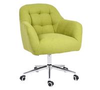 YCVAWEOD Swivel Desk Chair Desk Chairs with Wheels, Comfortable Armless Swivel Chair, Adjustable Swivel Rolling Improve Now & Neck Pain for Home Office Chair(Green) LWX