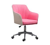 YCVAWEOD Swivel Desk Chair Home Linen Desk Chair Accent Swivel Office Chair with Wheels Soft Comfortable Living Room Chair Mid-Back Adjustable Height Upholstered Computer Chair for Home Off LWX