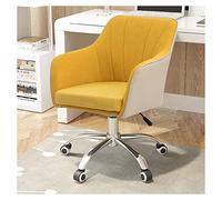 YCVAWEOD Swivel Desk Chair Rolling Swivel Chair, Computer Chair with Adjustable Height, Comfortable Armless Desk Chair for Executive, Drafting, Gaming or Office for Home Office Chair (Yello LWX