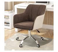 YCVAWEOD Swivel Desk Chair Rolling Swivel Chair, Computer Chair with Adjustable Height, Comfortable Armless Desk Chair for Executive, Drafting, Gaming or Office for Home Office Chair (Brown LWX