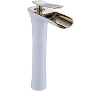 YCVAWEOD Tap Bathroom Waterfall Single Lever Mixer Tap Modern Brass Washbasin Tap Cold and Hot Water Available Ceramic Valve(C) LWX