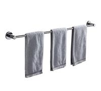 YCVAWEOD Towel Rack Large Size Towel Bar Rail, 30cm - 120cm Single Towel Holder Rack for Bathroom, Kitchen Dish Cloths Hanger, Stainless Steel Polished Finish Towel Rod, Silver (Size : 50cm) LWX