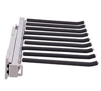 YCVAWEOD Trousers Rack Pull Out Pants Hangers Pull Out Trouser Hanger Rack with 9 Flocking Rod Closet Organizer with Damping Rails Home Closet Retractable Tie Rack Side Installation Right/Left LWX