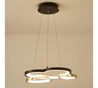 YCVAWEOD Ultra-Thin Geometric Pendant Light, Heart-Shaped Metal Hanging Lamp with Acrylic Lampshade, Modern LED - 36W, Children's Room Decorative Lighting Suspension Lights LWX