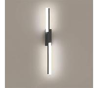 YCVAWEOD Wall Lamp 10W LED Strip Simple Double Head Rectangular Wall Light Iron Wall Sconce Lighting Fixtures Compatible with Living Room, Dining Room, Pendant Light LWX