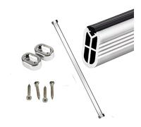 YCVAWEOD Wall Mounted Clothes Pole for Small Closets/Wardrobes/Shoe Cabinets Wardrobe Storage Organizer Rod Rack System Kit with Garment Hanger Space Saving Solution LWX