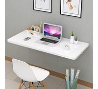 YCVAWEOD Wall Mounted Drop Leaf Folding Table for Small Spaces Heavy Duty Foldable Desk for Kitchen Laundry Room Restaurant White (90x40cm) LWX