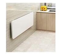 YCVAWEOD Wall Mounted Fold Down Table with Metal Support Frame Stable and Easy to Install Pull Down Desk Space Saving Wooden Foldable Table (Black 120cm×40cm) LWX