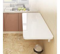 YCVAWEOD Wall Mounted Folding Desk, Fold Down Desk Drop Leaf Table, Laundry, Wood Floating Desk for Wall, Foldable Computer Desk Wall Mount, Wall Desks for Small Spaces 100x40cm/39x16in Black LWX