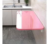 YCVAWEOD Wall Mounted Folding Desk, Fold Down Desk Drop Leaf Table, Laundry, Wood Floating Desk for Wall, Foldable Computer Desk Wall Mount, Wall Desks for Small Spaces 100x40cm/39x16in Black LWX