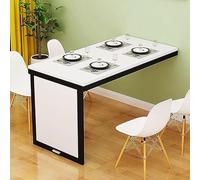 YCVAWEOD Wall Mounted Folding Dining Table Space Saving Modern Home Office Desk White 31.5"x23.6"x29.5" Foldable Kitchen Table LWX