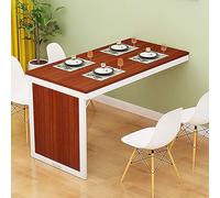 YCVAWEOD Wall Mounted Folding Dining Table Space Saving Modern Home Office Fold Up Desk (31.5"x23.6"x29.5" Brown) LWX