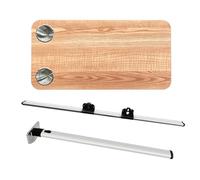 YCVAWEOD Wall Mounted Folding Table, Caravan RV Removable Table with 2 Cup Slots, for Indoor or Outdoor Installation, Car Table for Travel, Camping, Picnic (Color : Natural) LWX