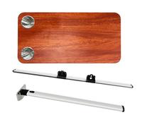 YCVAWEOD Wall Mounted Folding Table, Caravan RV Removable Table with 2 Cup Slots, for Indoor or Outdoor Installation, Car Table for Travel, Camping, Picnic (Color : Brown) LWX