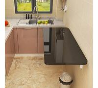 YCVAWEOD Wall Mounted Folding Table for Laundry Room and Small Spaces Black 120x30cm LWX