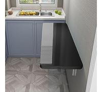 YCVAWEOD Wall Mounted Folding Table for Office Home Kitchen Dining Laundry Room Heavy Duty Floating Drop Leaf Table with 70kg Load Capacity LWX