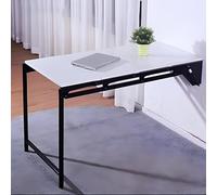 YCVAWEOD Wall Mounted Folding Table for Small Spaces Space Saving Wall Desk Wood Wall Mounted Folding Table (White) LWX