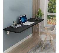 YCVAWEOD Wall-Mounted Folding Table Space-Saving Drop-Leaf Desk Solid Wood Floating Bureau Compact Workstation Ideal for Small Spaces Versatile Wall Table for Home Office LWX