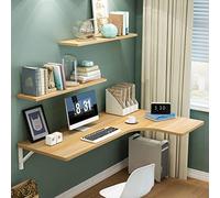 YCVAWEOD Wall Mounted Folding Table Space Saving Kitchen & Corner Desk Adjustable Drop Leaf Workbench Compact Portable Table for Home & Office Versatile Folding Furniture Solution. LWX