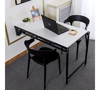 YCVAWEOD Wall Mounted Table, Fold Out Convertible Desk Multi-Function Computer Writing Floating Desk, Home Office Kitchen Wood Wall Hanging Desk,D LWX