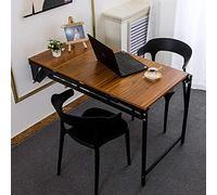 YCVAWEOD Wall Mounted Table, Fold Out Convertible Desk Multi-Function Computer Writing Floating Desk, Home Office Kitchen Wood Wall Hanging Desk,C LWX