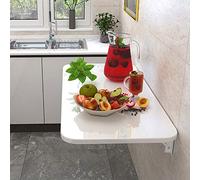 YCVAWEOD Wall Mounted Table,Folding Wall-Mounted Drop-Leaf Table Home Office Computer Desk Workstation, Space Saving Hanging Table for Study, Bedroom, Bathroom, or Balcony LWX