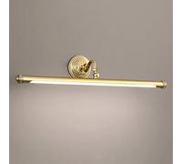 YCVAWEOD Wall Sconces, Mirror Light Bathroom LED Vanity Lamp Brass,V-intage Mirror Lights with Rotatable 180° Lamp Head,3 Color Temperature, Pendant Light LWX