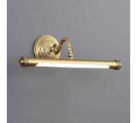 YCVAWEOD Wall Sconces, Mirror Light Bathroom LED Vanity Lamp Brass,V-intage Mirror Lights with Rotatable 180° Lamp Head,3 Color Temperature, Pendant Light LWX