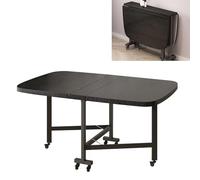 YCVAWEOD Wooden Folding Drop Leaf Dining Table for Small Spaces Extendable Butterfly Table for Kitchen and Living Room Multifunctional Foldable Desk with Expandable Design LWX