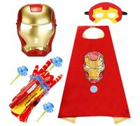 YCVBCY Hero Children's Costume, Avengerrs Costume, Mask, Launcher Glove, Cosplay Costume for Children, Theme Party Dress Up Costume for Children's Birthday, Halloween, Carnival 1