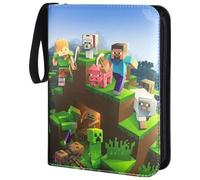 YCVBCY Mine-craft Trading Card Album 400 Pockets 50 Pages 4 Pockets Card Holder Cards Scrapbook for Teenagers as a Gift for Birthdays and Christmas