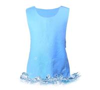 YCWF Cooling Ice Vest for Men Women, PVA Water Activated Evaporative Cool Cold Vest, Blue, 63*43 cm