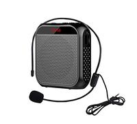 YCWF Portable Voice Amplifier,Rechargeable Microphone for Teachers, Small Speaker Amplifier with Wired Microphone,Pa System for Outdoors, Teaching, Meeting, Presentation, etc(Black)
