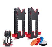YCWF Wall Mount Buffer Polisher Holder,2 Pcs Polishing Machine Rack with 5pcs Polishing Pads,Angle Grinder Holder,Polisher Hanger for Auto Care Tools Waxing Car Polishing Machine