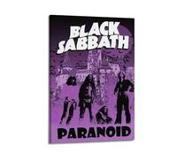 YCWUKARTS Black Sabbath Posters, Music Canvas Wall Art Vintage Rock Band Prints For Home & Office Wall Decor 08x12inch(20x30cm) Frame-style