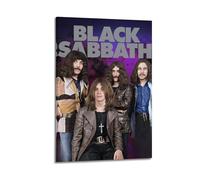 YCWUKARTS Black Sabbath Posters, Music Canvas Wall Art Vintage Rock Band Prints For Home & Office Wall Decor 24x36inch(60x90cm) Frame-style