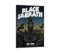 YCWUKARTS Black Sabbath-The End Posters, Music Canvas Wall Art Vintage Rock Band Prints For Home & Office Wall Decor 24x36inch(60x90cm) Frame-style