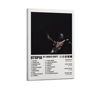 YCWUKARTS Travis Scot-Utopia Posters, Music Canvas Wall Art Vintage Prints For Home & Office Wall Decor 12x18inch(30x45cm) Frame-style