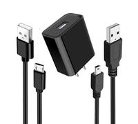 ycwwzzh Mini USB Charger Charging Cable, Compatible with Garmin Nuvi GPS 40lm 50lm 52LM 54 54LM 55LMT 56 57 57LM 58 65LM 66LM 68LM 200w 255w 260w 256w 1300 1350 1450 with Mini USB and Micro USB