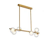 YCWZKJ Brushed Brass Luxurious Chandelier Lighting,for Cafe Restaurant Corridor,G9 Magic Bean Long Chandelier,Modern Glass Ball Sputnik During Light,Mid Century Adjustable Ceiling Light-G